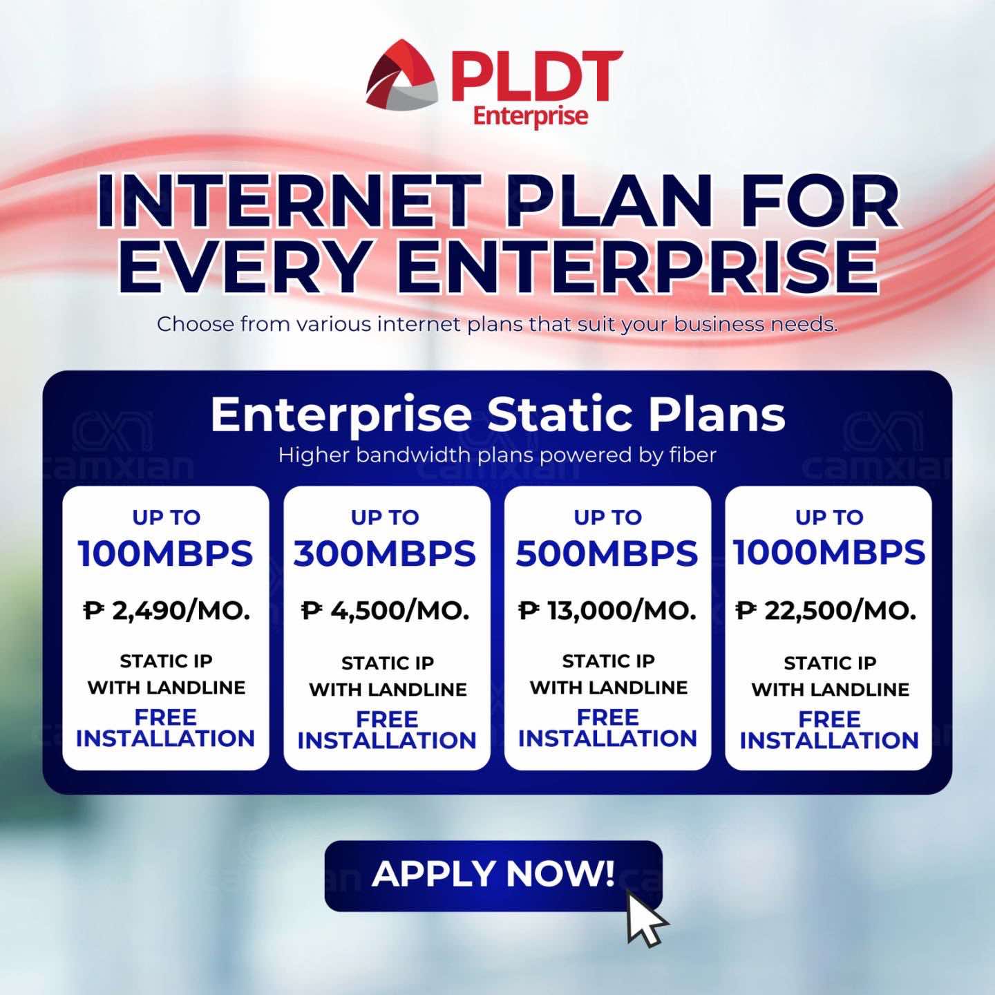 PLDT Enterprise Static Plans